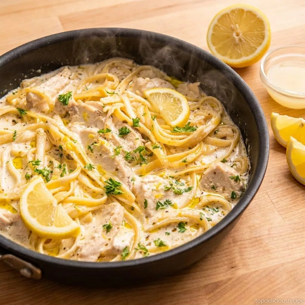 Add Fresh Lemon for a Zesty Twist in Chicken Alfredo