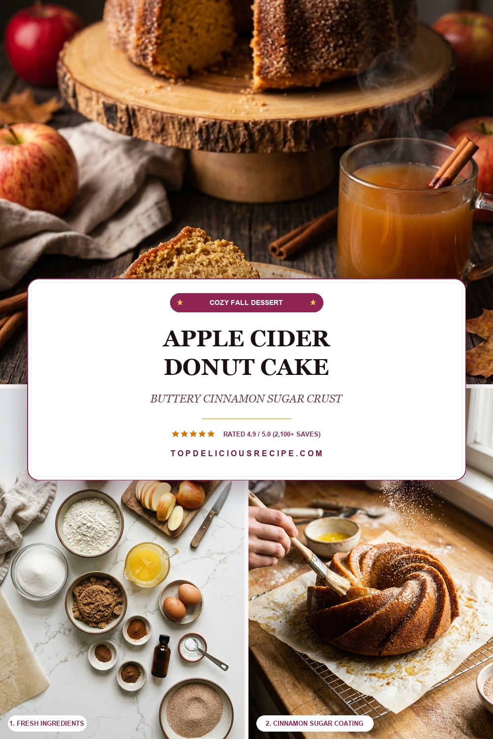 Apple Cider Donut Cake Recipe Pinterest Pin