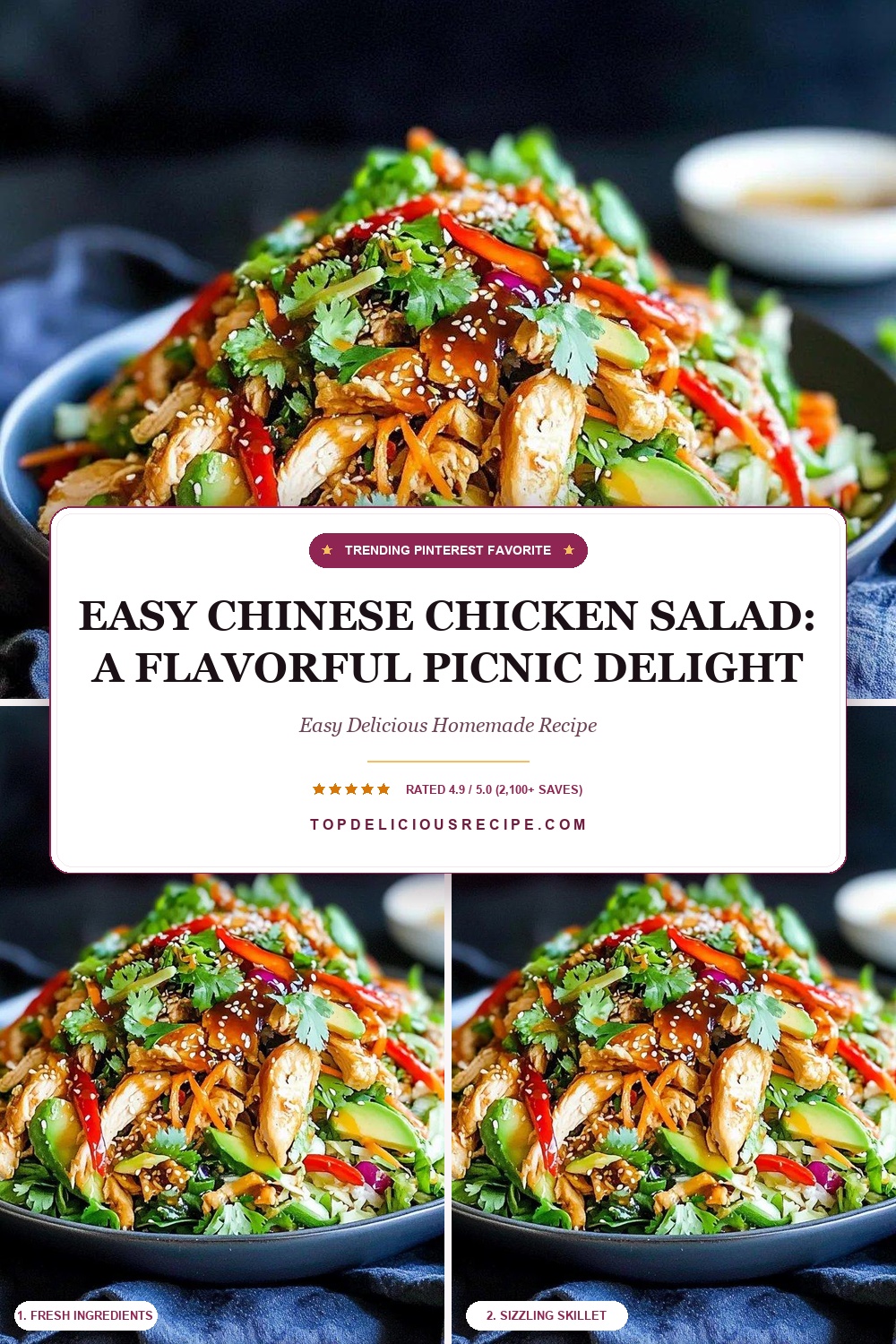 Easy Chinese Chicken Salad: A Flavorful Picnic Delight Pin Template