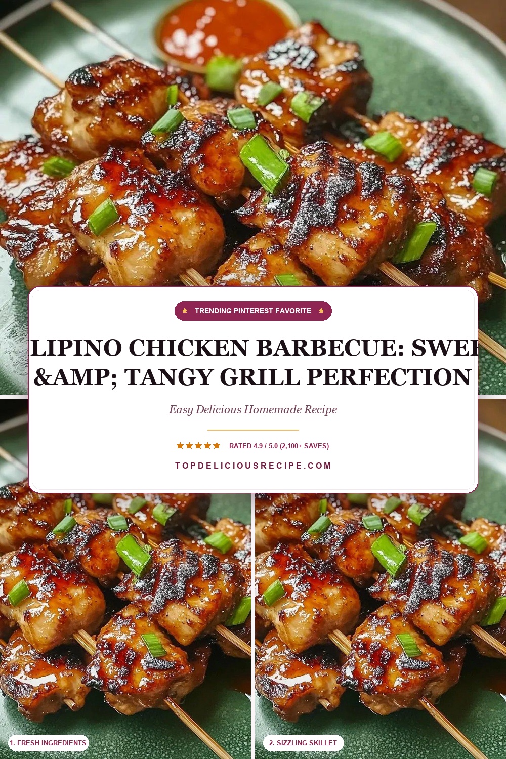 Filipino Chicken Barbecue: Sweet & Tangy Grill Perfection Pin Template