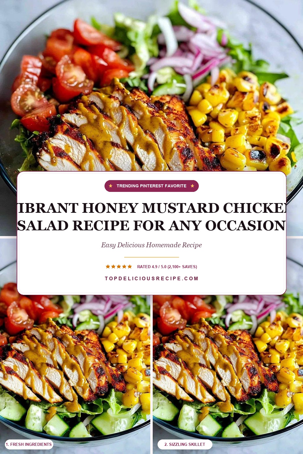 Vibrant Honey Mustard Chicken Salad Recipe for Any Occasion Pin Template