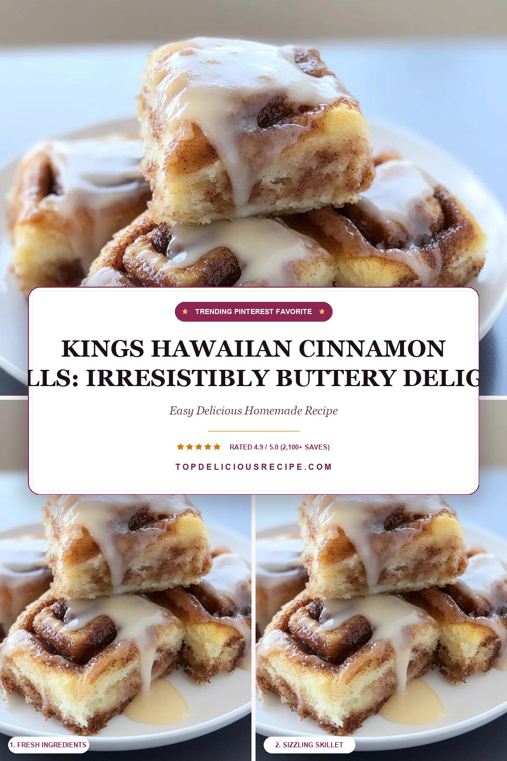 Kings Hawaiian Cinnamon Rolls: Irresistibly Buttery Delight Pin Template