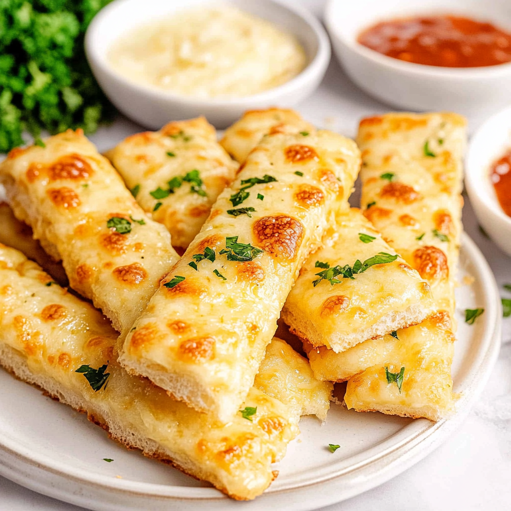 Homemade Cheesy Breadsticks