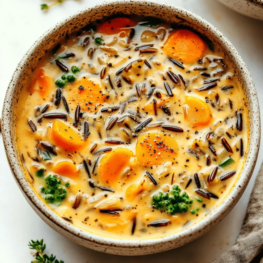 Cozy Autumn Wild Rice Soup