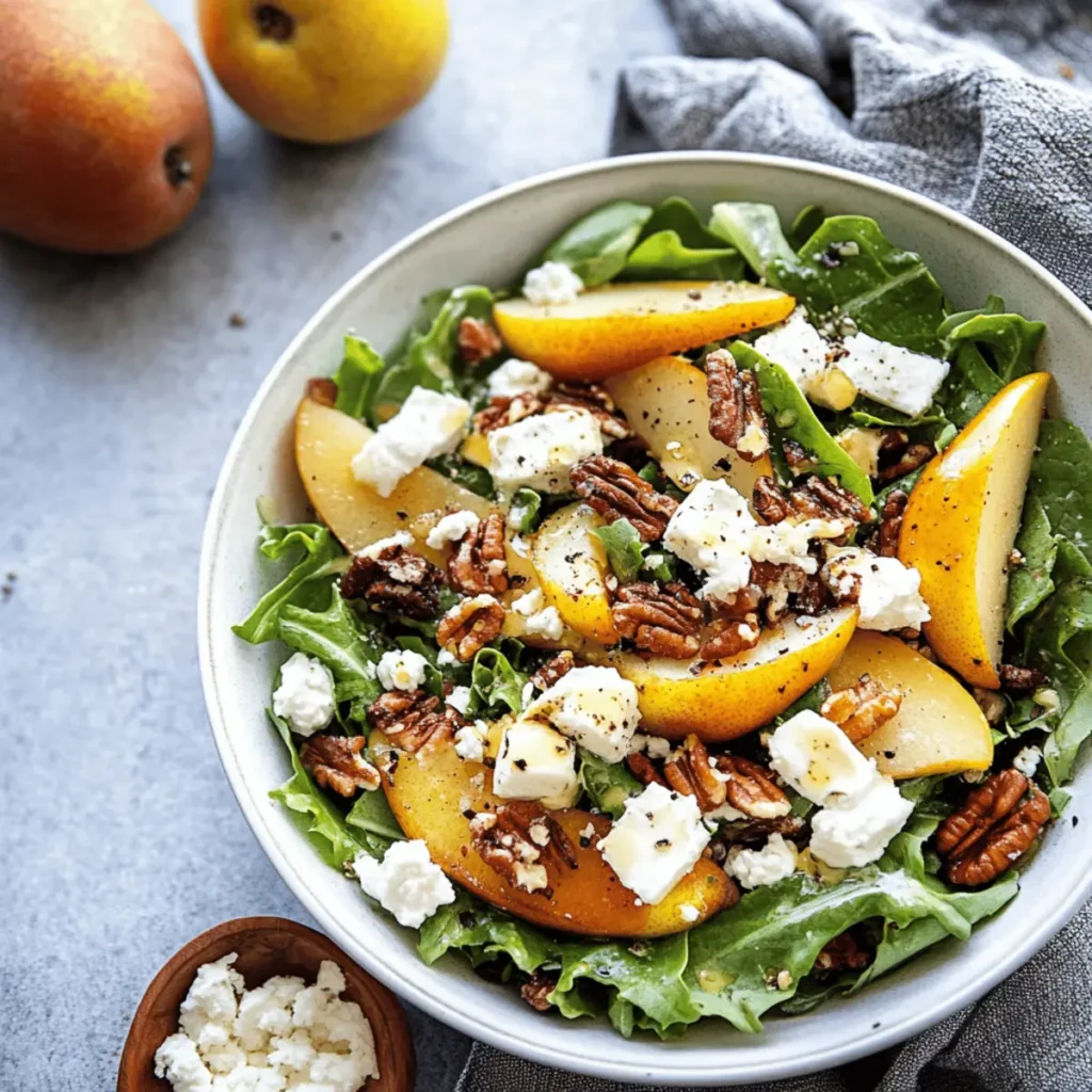 Fall Harvest Salad with Goat Cheese and Fresh Pears