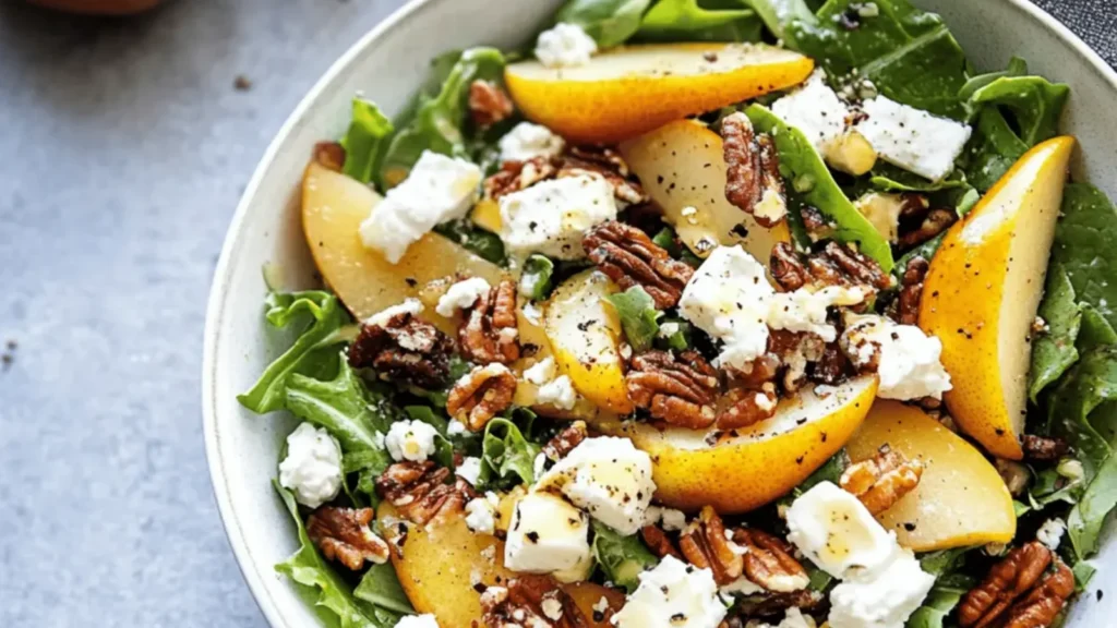 Fall Harvest Salad with Goat Cheese and Fresh Pears