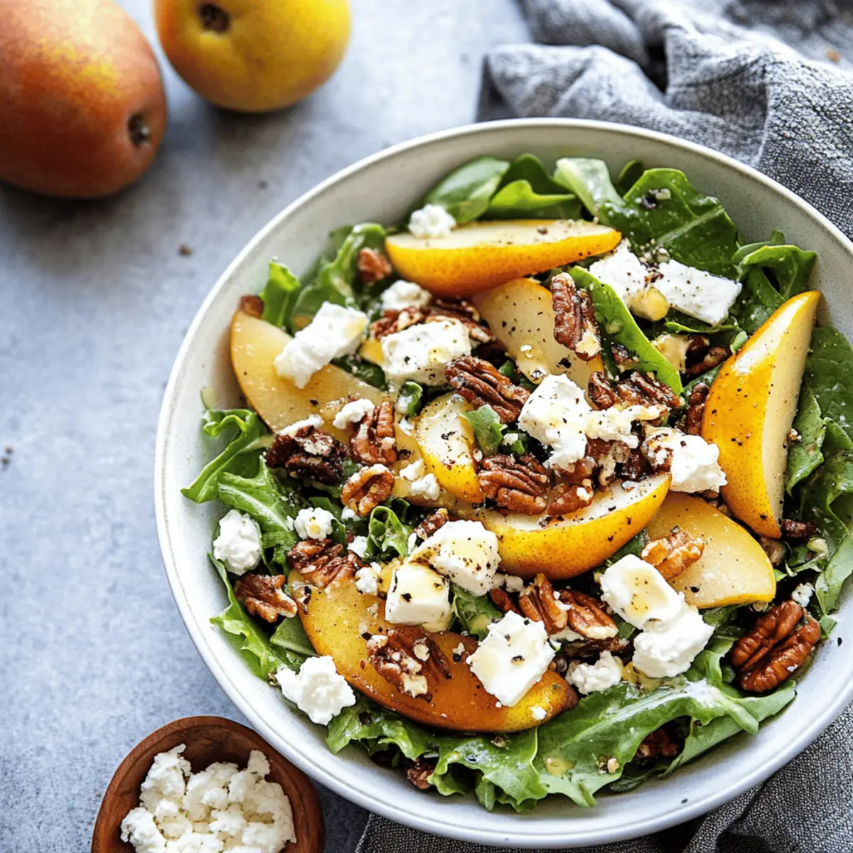 Fall Harvest Salad with Goat Cheese and Fresh Pears