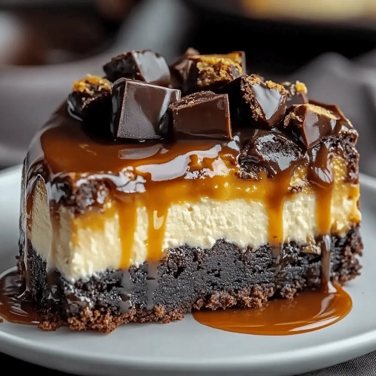 Caramel Brownie Cheesecake