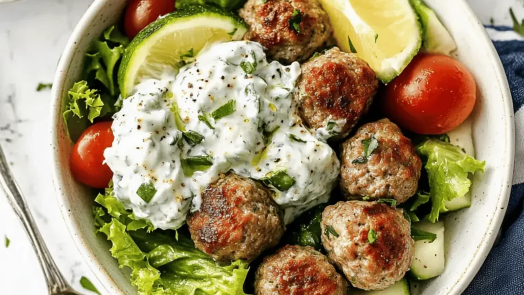 Greek Meatballs with Tzatziki Sauce