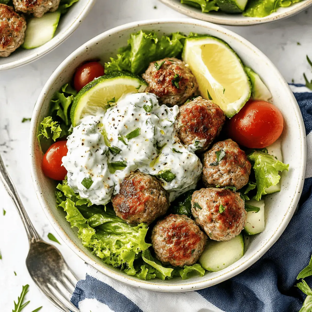 Greek Meatballs with Tzatziki Sauce