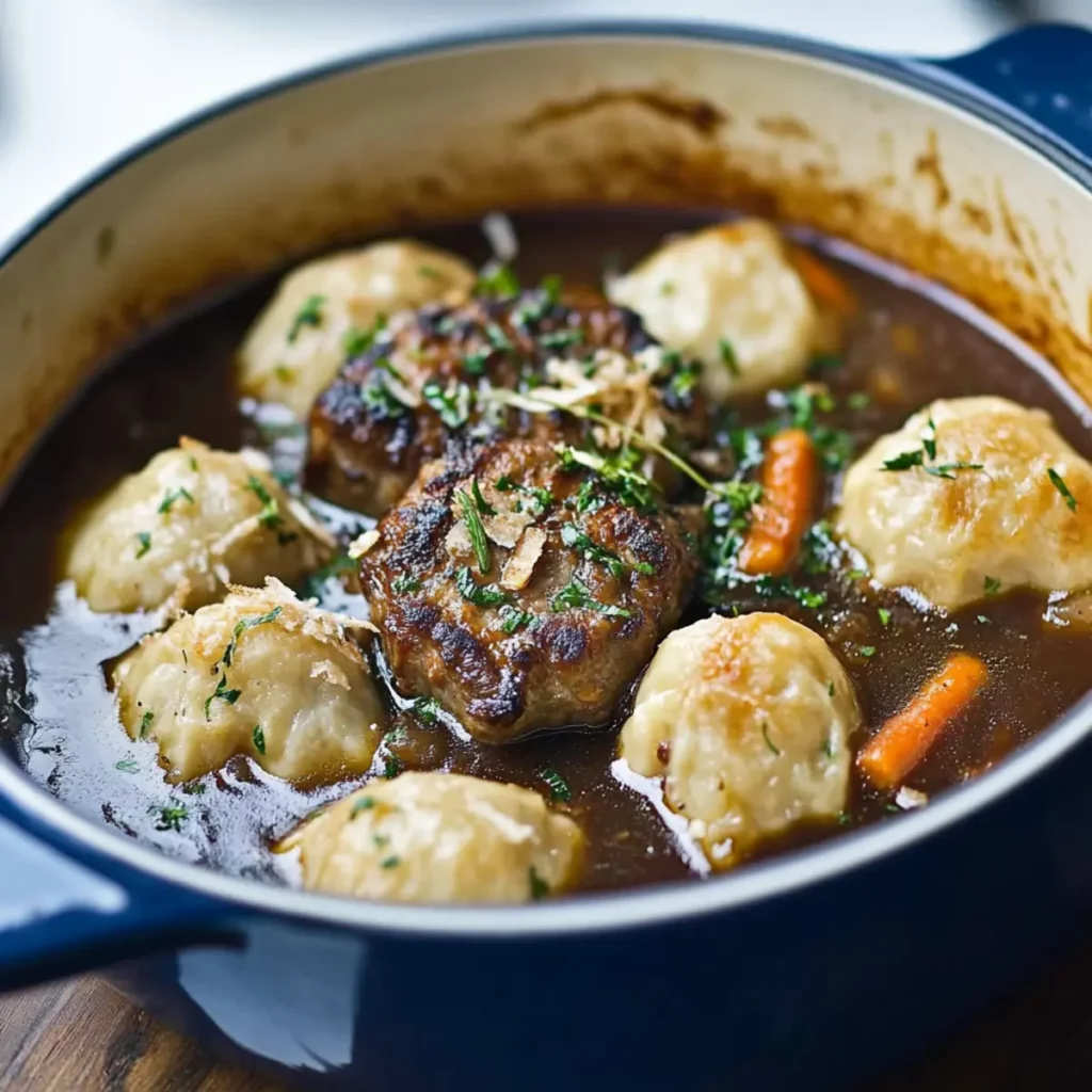 Bœuf mijoté aux dumplings