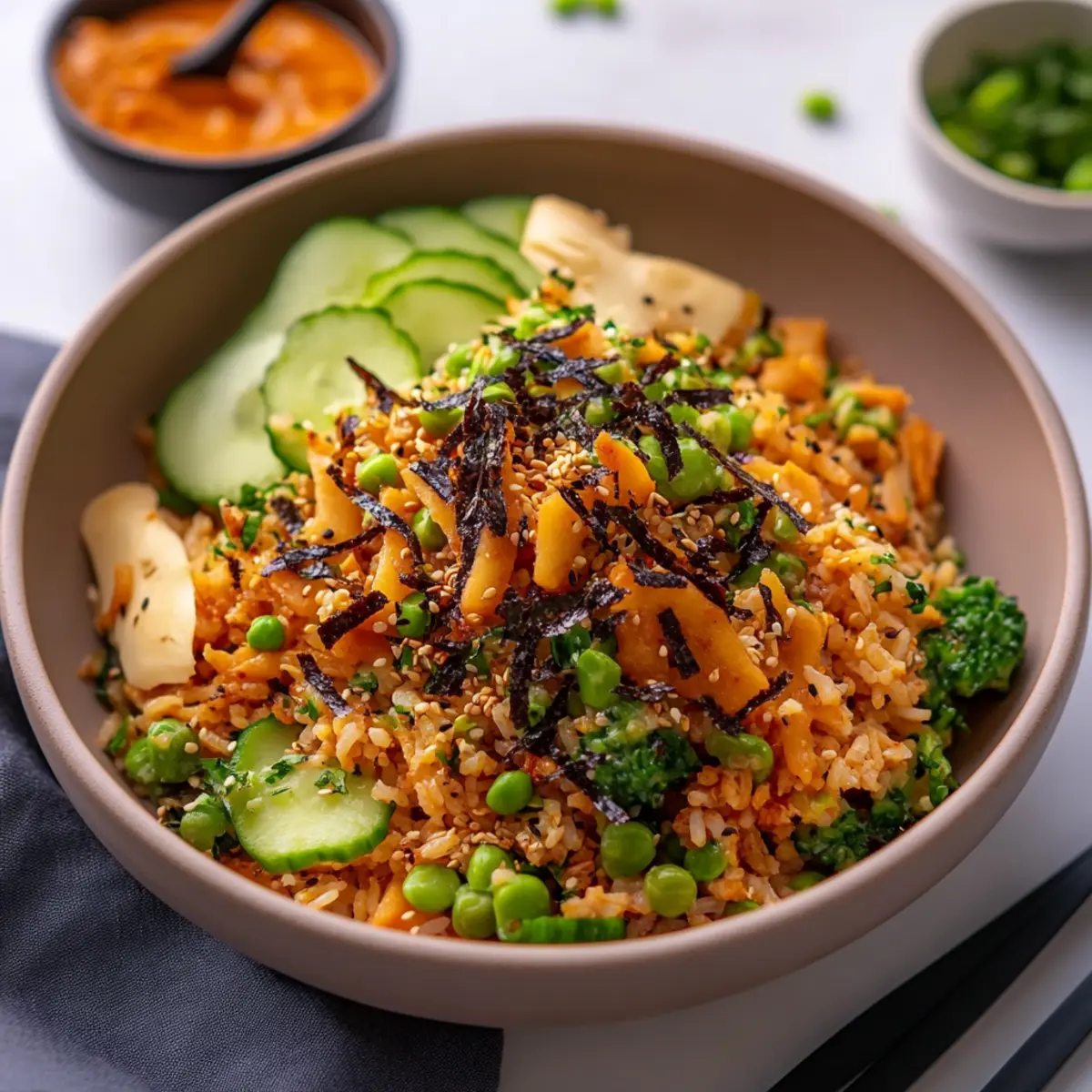 Crispy Gochujang Rice Salad