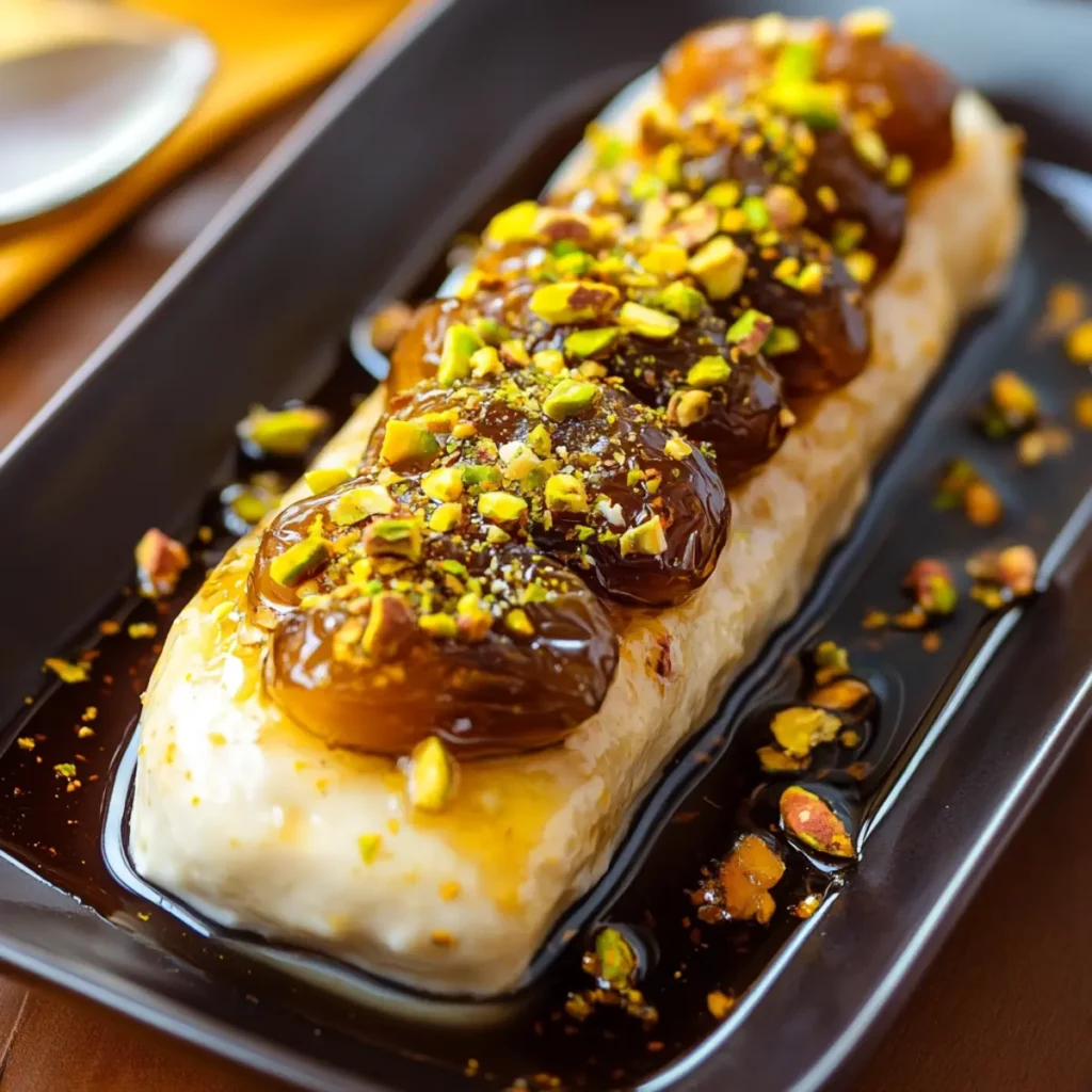 Honey Pistachio Ricotta Stuffed Dates