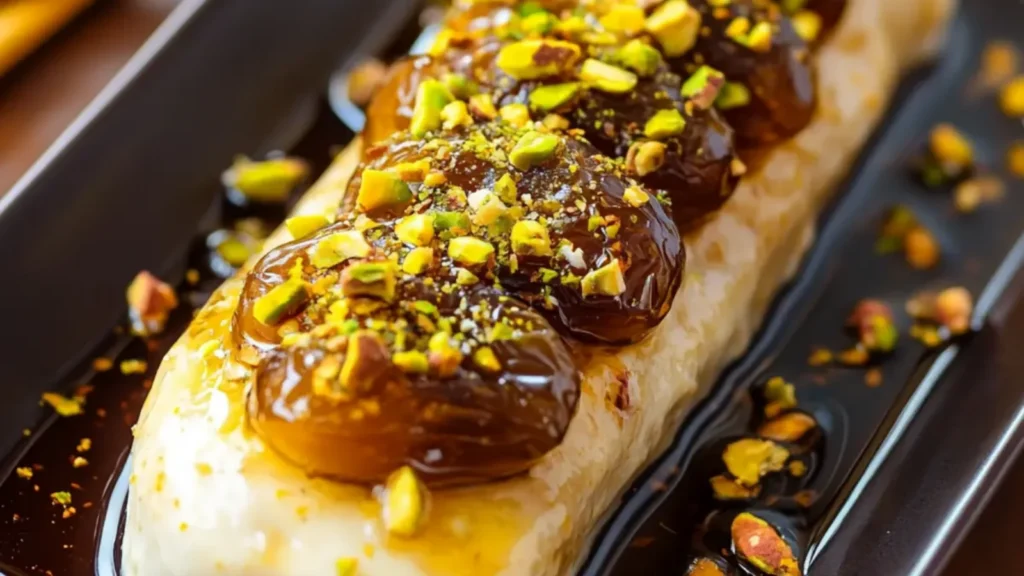 Honey Pistachio Ricotta Stuffed Dates
