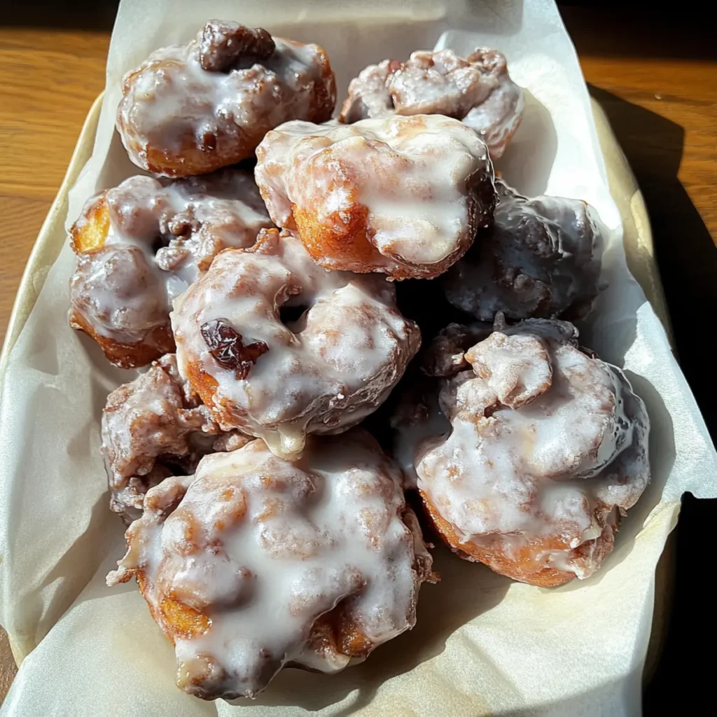 Apple Fritter Donuts with Brown Butter Glaze