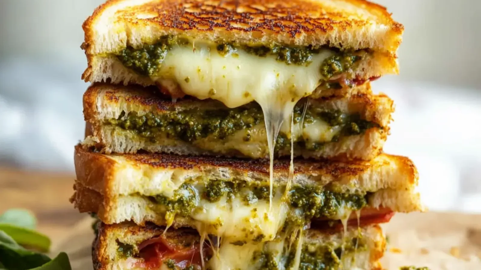 Best Pesto Grilled Cheese