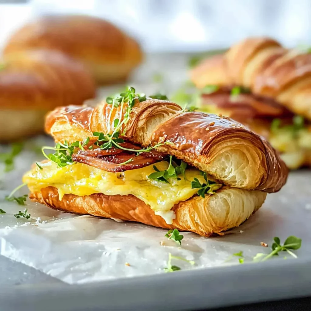 Make-Ahead Croissant Breakfast Sandwiches