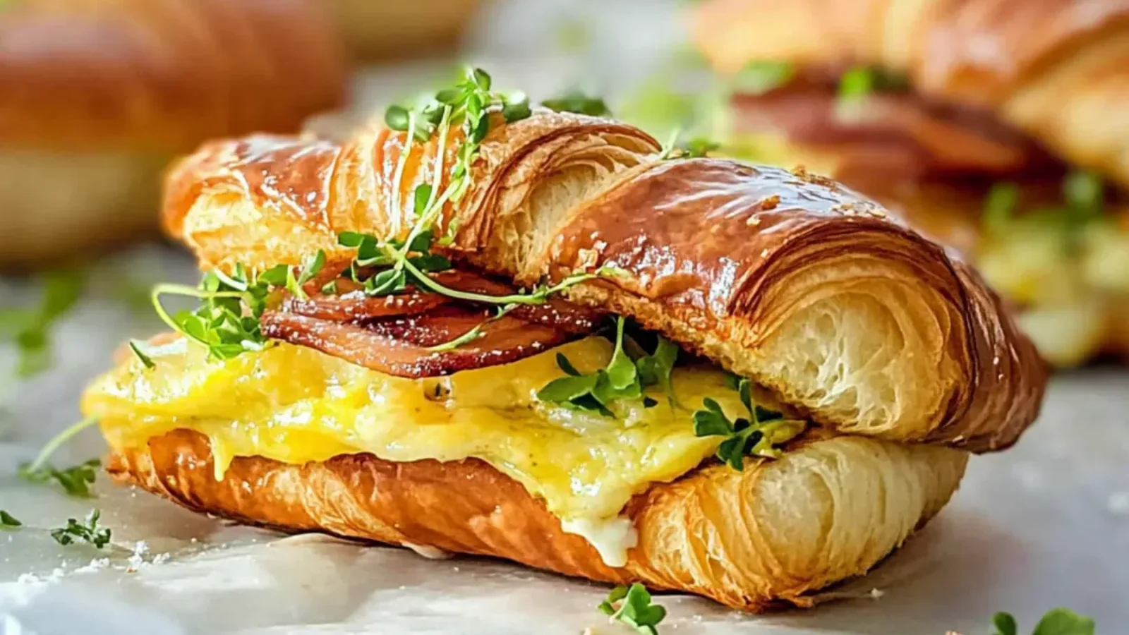 Make-Ahead Croissant Breakfast Sandwiches