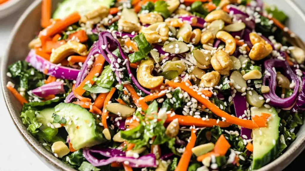 Cashew Crunch Salad with Sesame Dressing