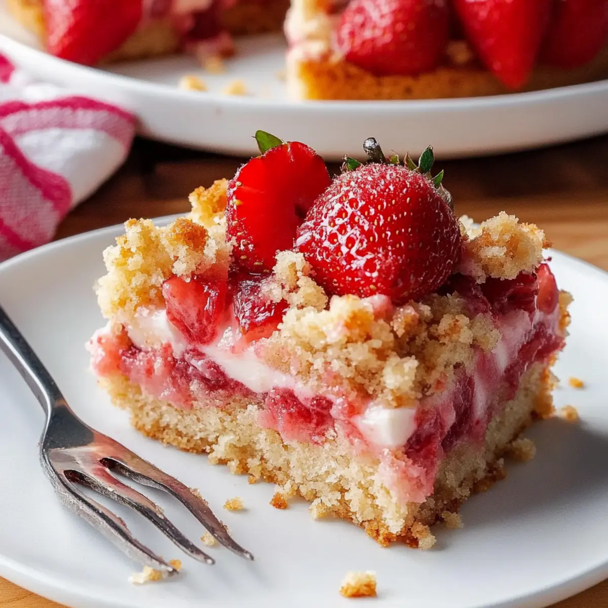 Strawberry Yogurt Crumble Cake