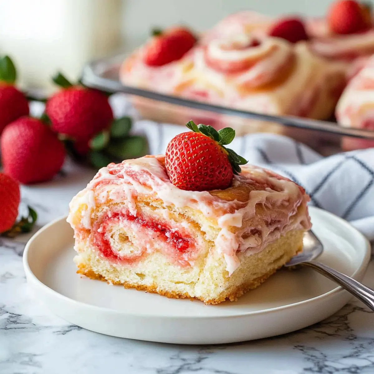 Strawberry Cheesecake Cinnamon Rolls