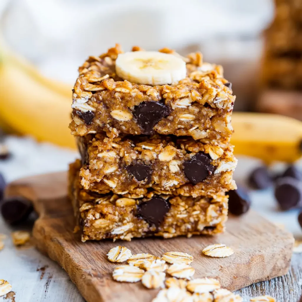Healthy Banana Oatmeal Snack Bars
