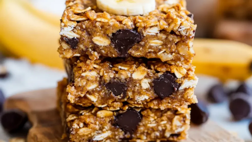 Healthy Banana Oatmeal Snack Bars