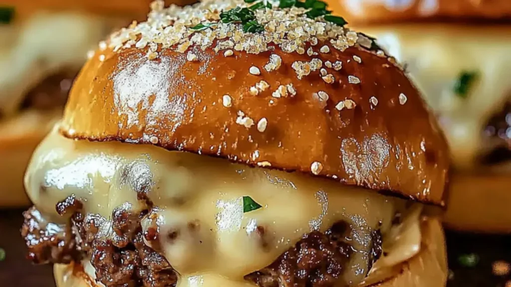 Garlic Parmesan Beef Cheeseburger Bombs