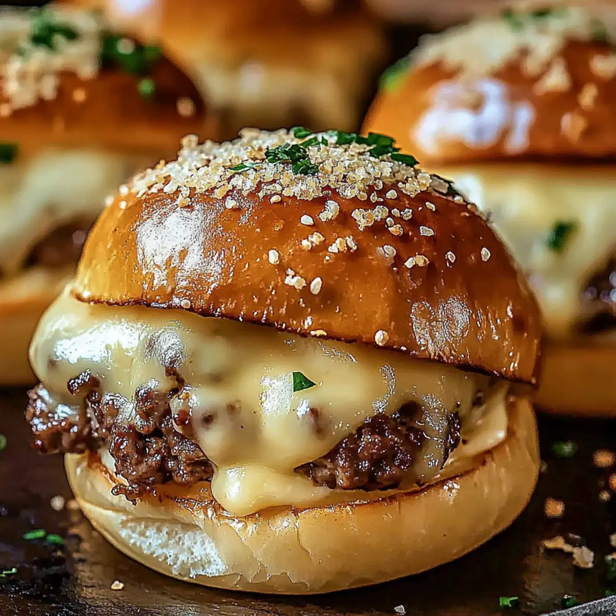 Garlic Parmesan Beef Cheeseburger Bombs