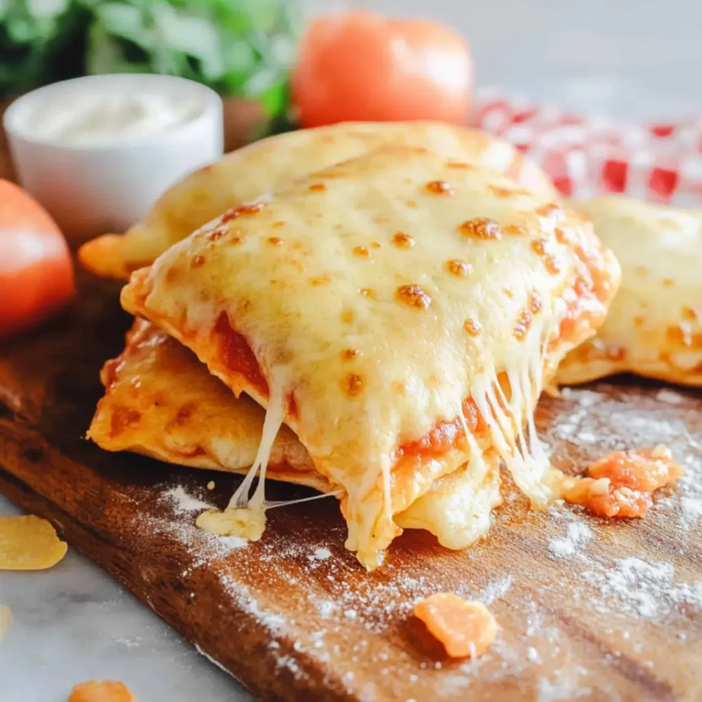 Pizza Pockets with Cheese Filling