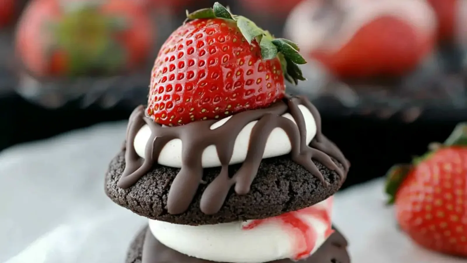 Chocolate Covered Strawberry Cookies
