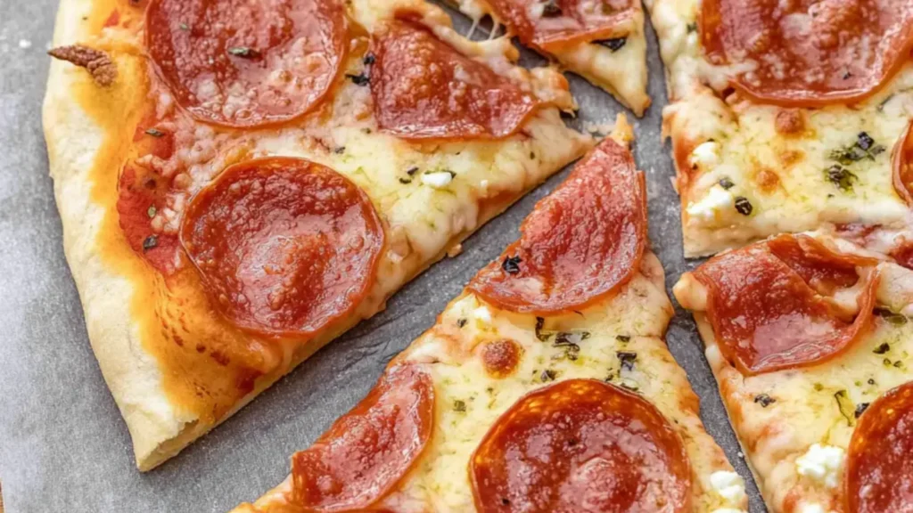 Pizza flatbread au cottage cheese