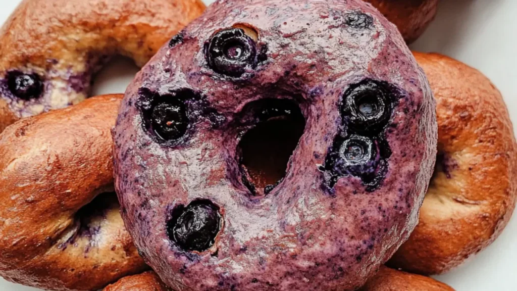Homemade Blueberry Bagels