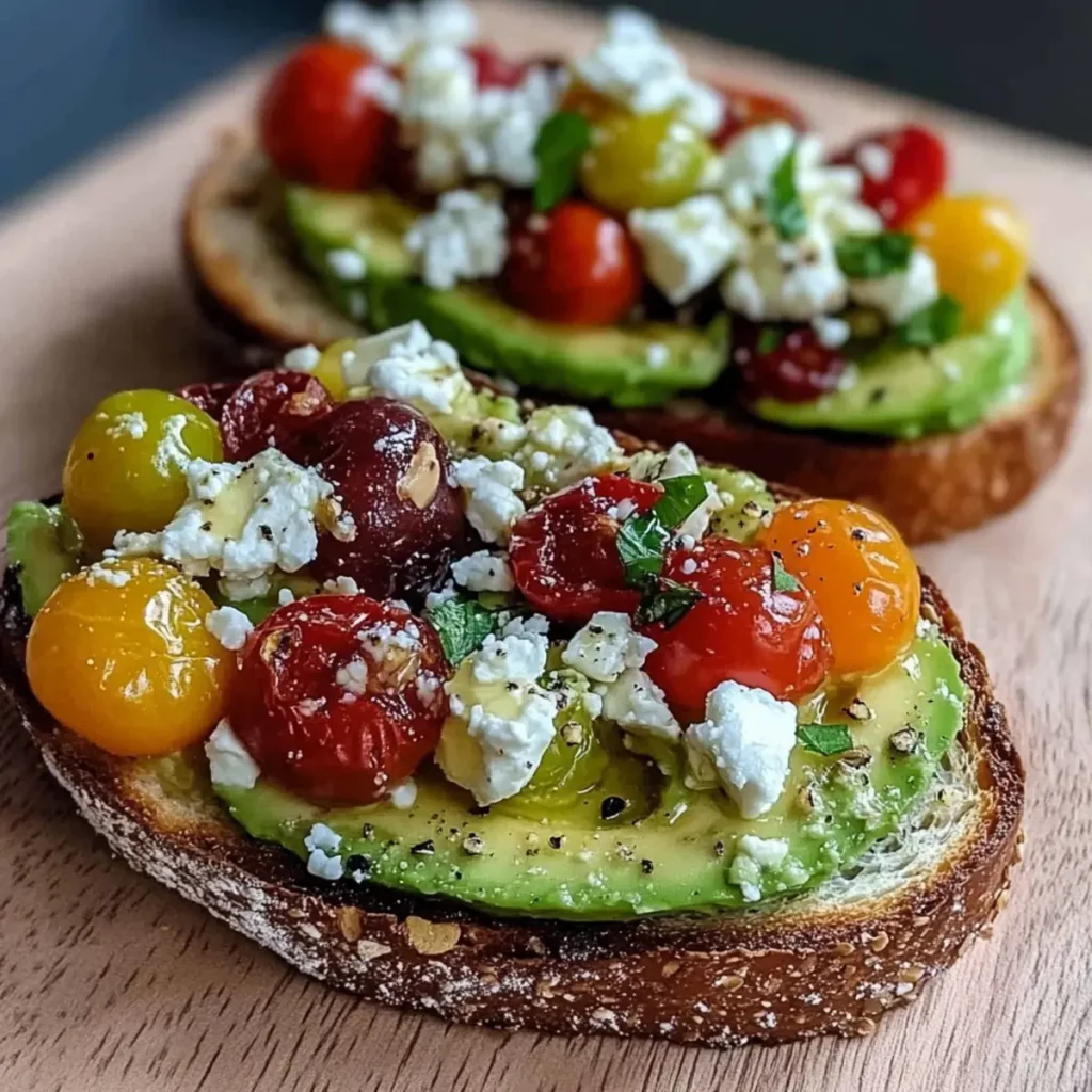 Avocado Toast with Feta & Cherry Tomatoes