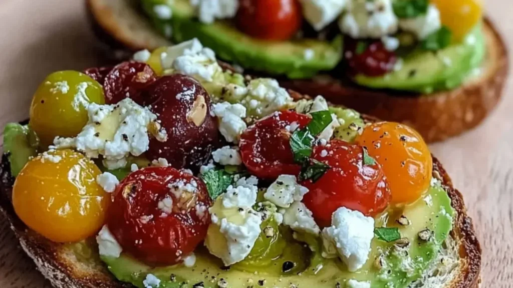 Avocado Toast with Feta & Cherry Tomatoes