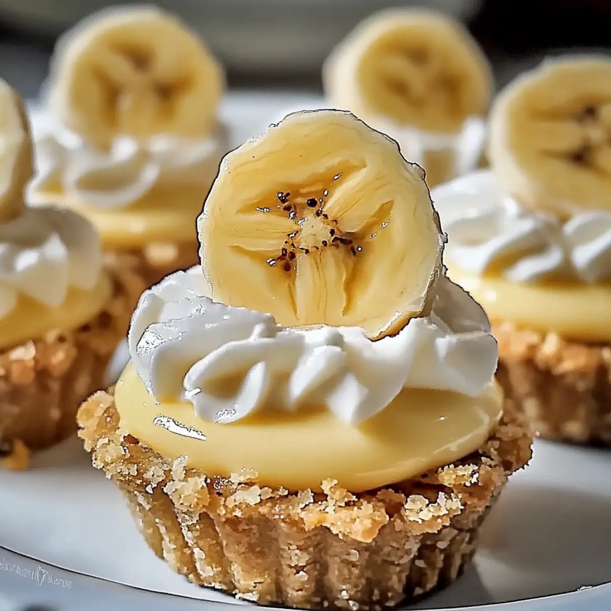 No-Bake Mini Banana Cream Pies