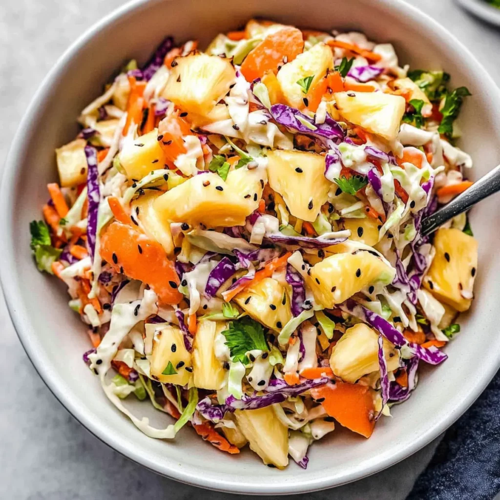 Hawaiian Pineapple Coleslaw