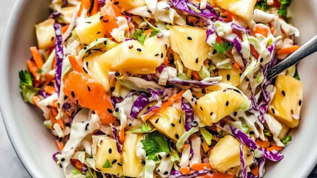 Hawaiian Pineapple Coleslaw