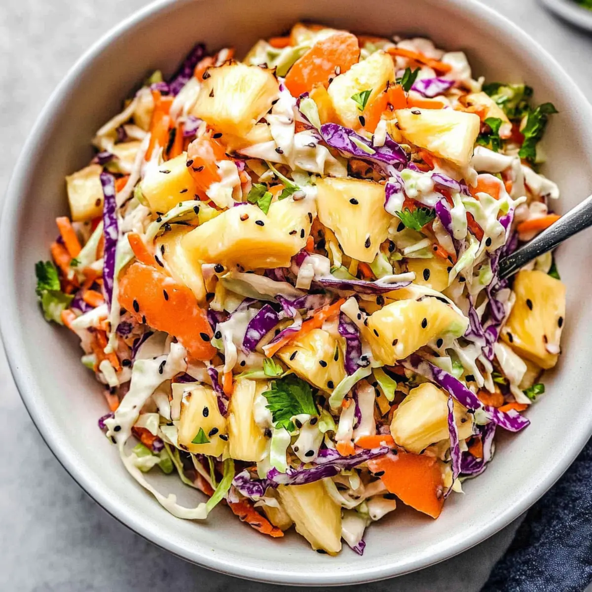Hawaiian Pineapple Coleslaw