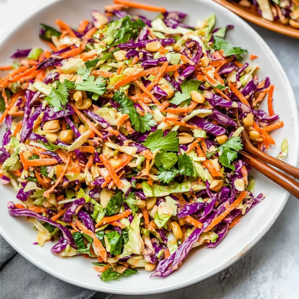 Vegan Crunchy Peanut Slaw