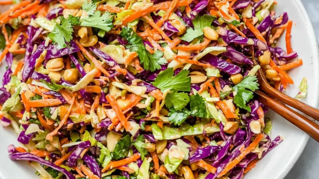 Vegan Crunchy Peanut Slaw