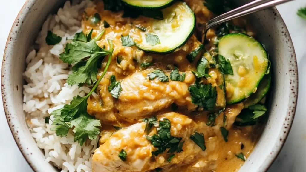 Lemongrass Chicken with Rice and Zucchini