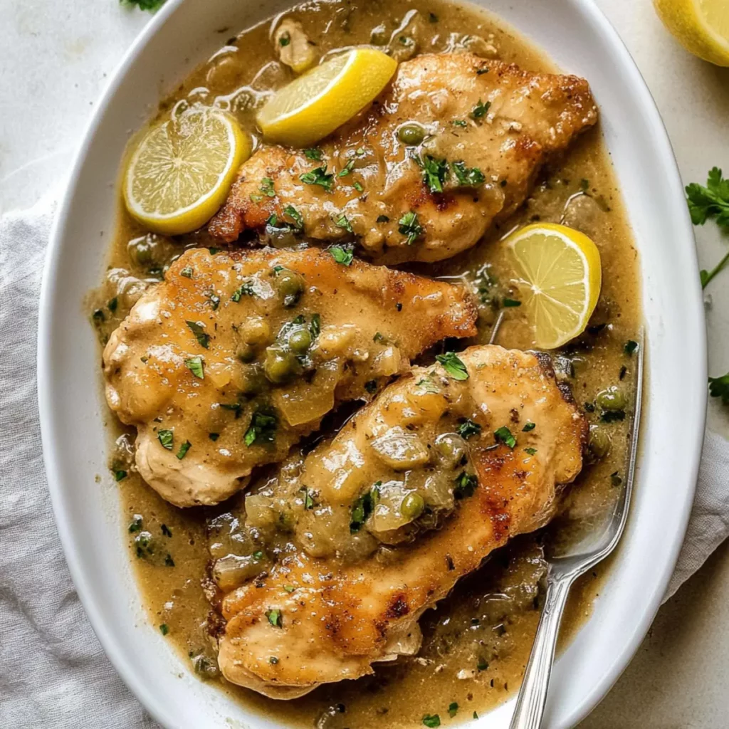 Effortless Crockpot Chicken Piccata