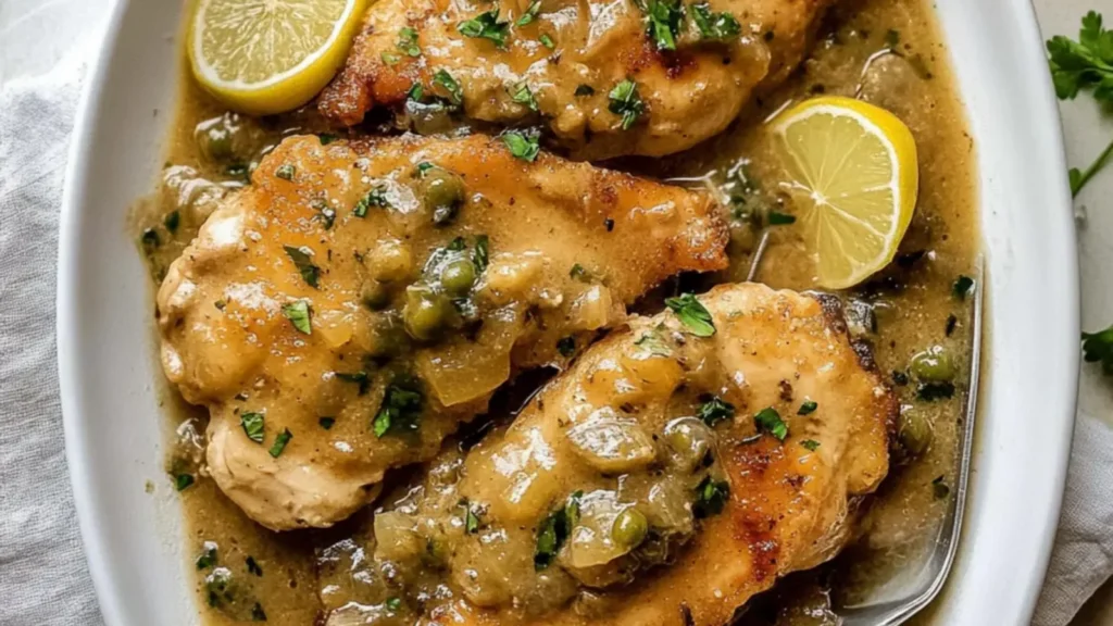 Effortless Crockpot Chicken Piccata