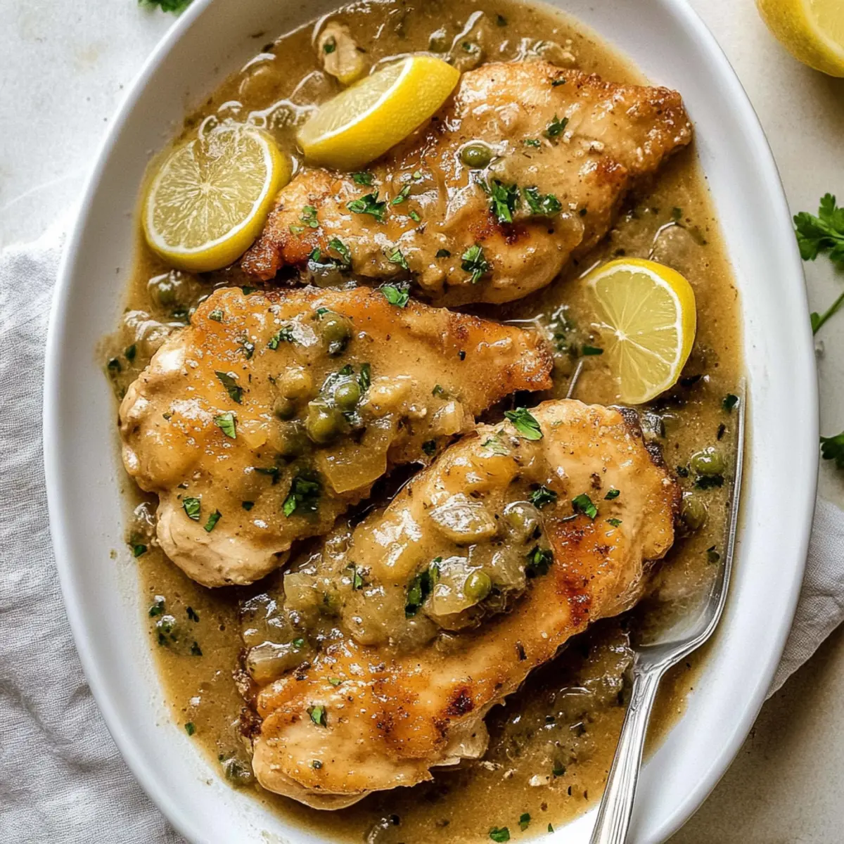 Effortless Crockpot Chicken Piccata