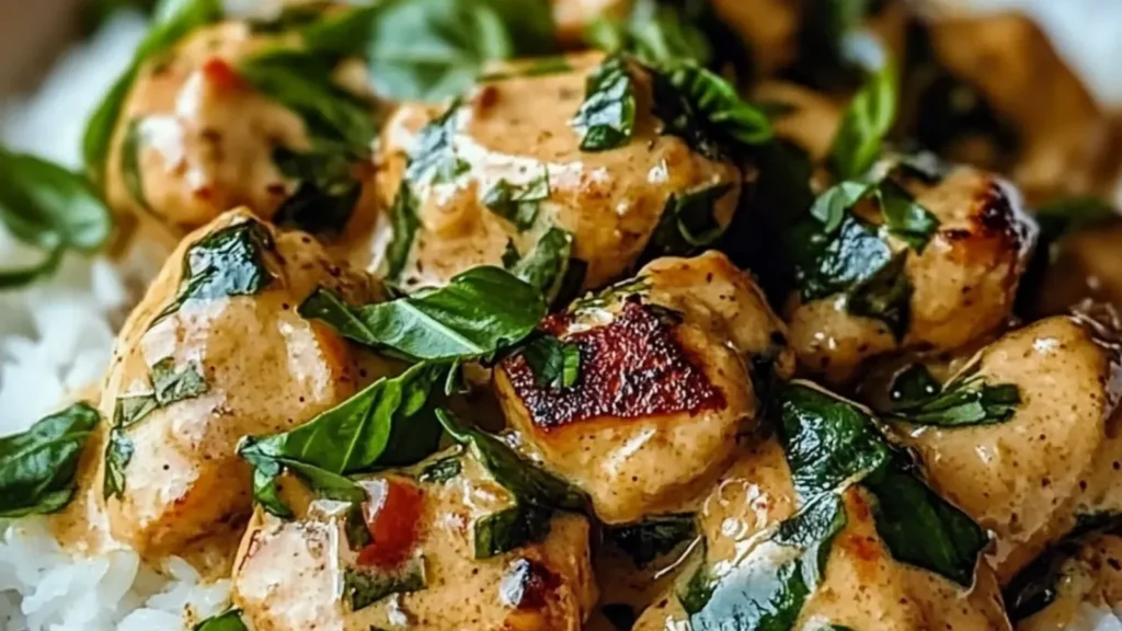 Spiced Coconut Basil Chicken