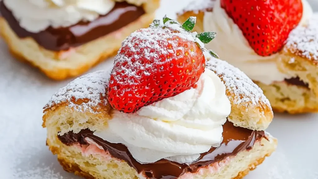 Nutella Strawberry Cream Puffs