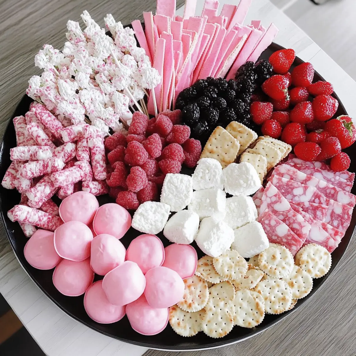 Pink-Themed Charcuterie Board