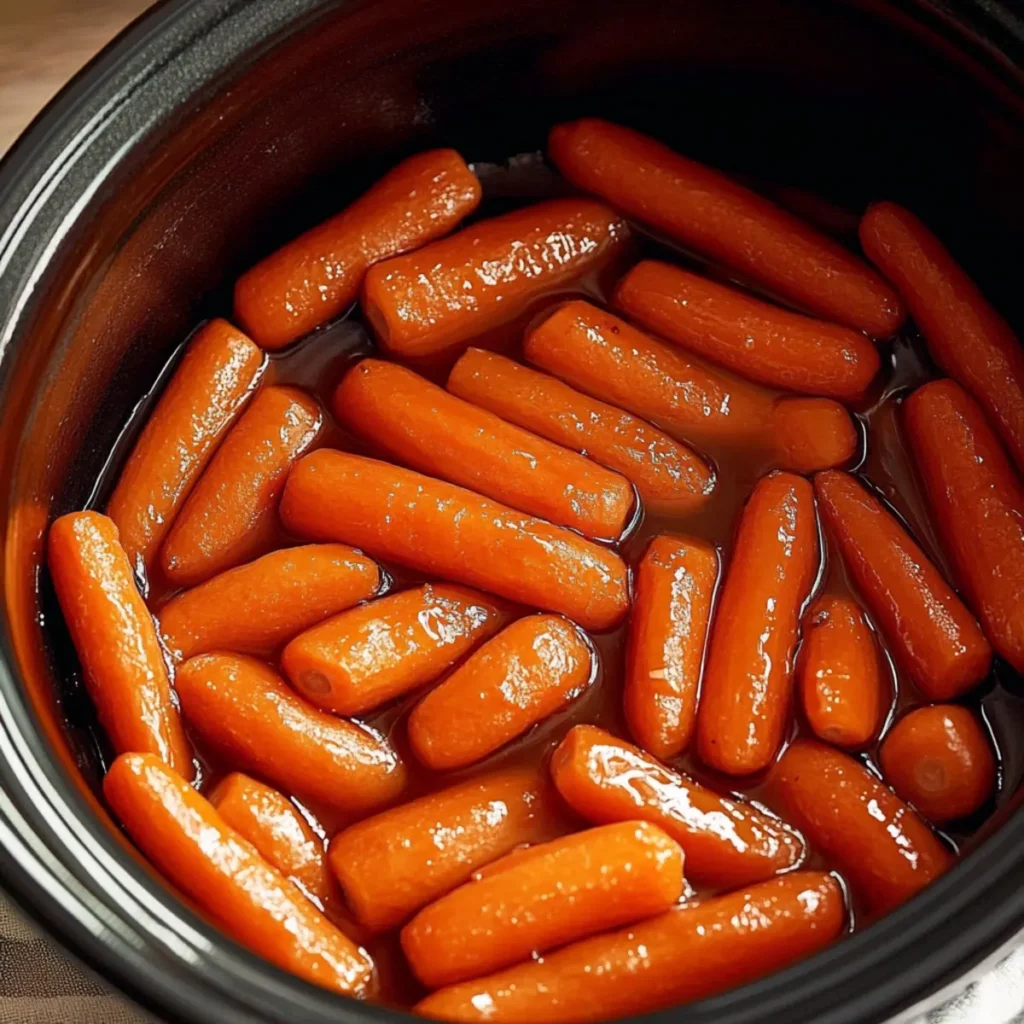 Slow Cooker Maple & Brown Sugar Glazed Carrots