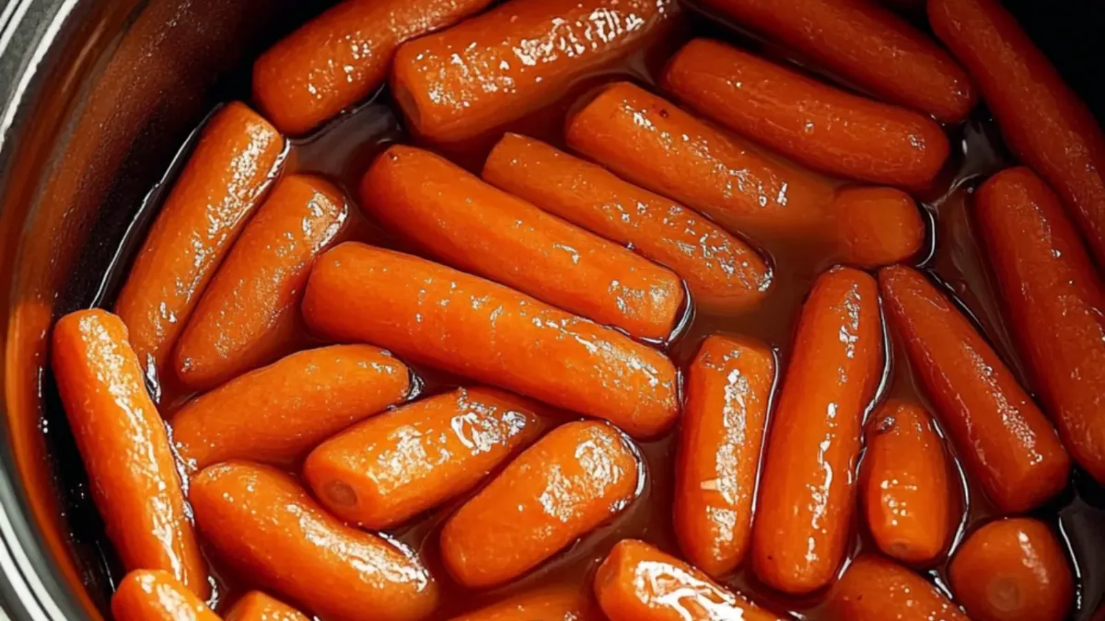Slow Cooker Maple & Brown Sugar Glazed Carrots